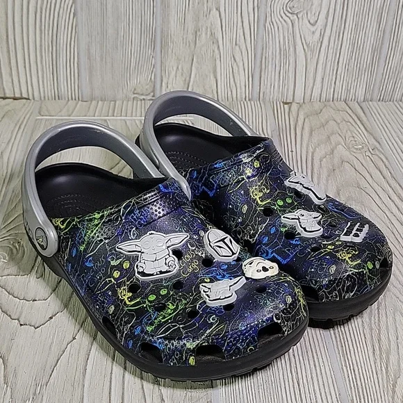 CROCS Kids Shoes in Black with Colorful Accents - Picture 9 of 10